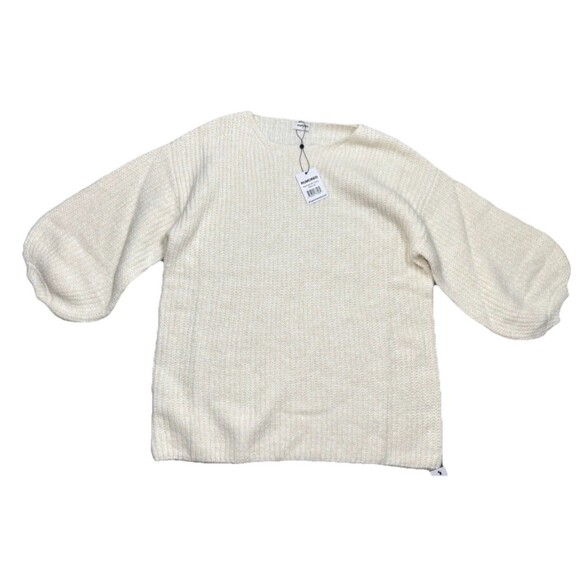 NWT Anthropologie REVOLVE RUMORED Milkshake Puff Sleeve knit mini dress Sz Med - Picture 12 of 14